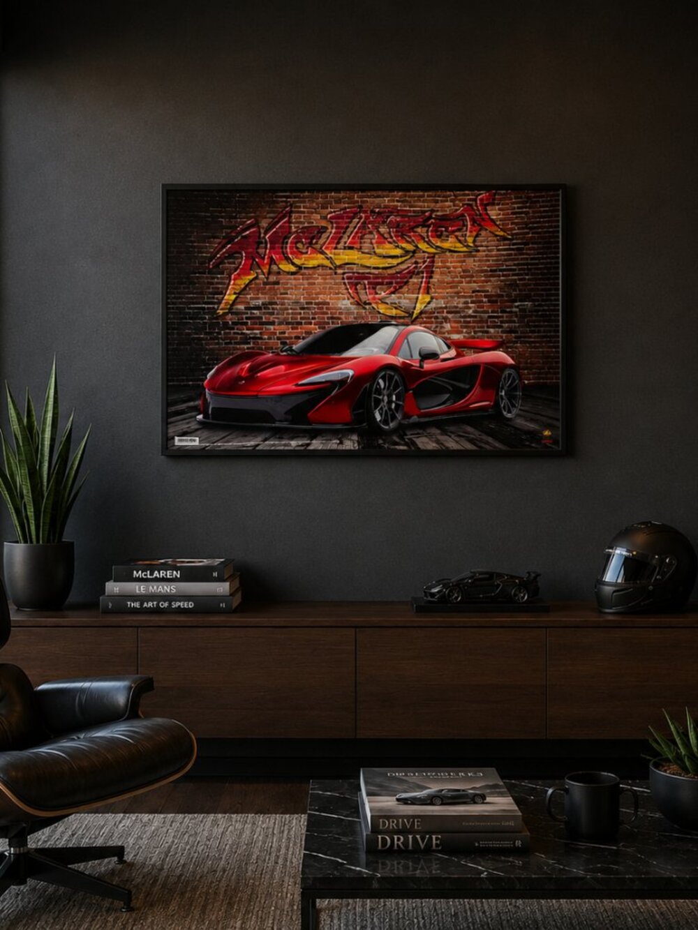 McLaren P1 Supercar Graffiti Wall Poster Ron Kimball 24x18 Tangerine Press 2014